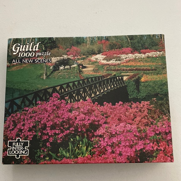 Golden Guild 1000pc puzzle Bellingrath gardens Alabama vintage 80’s park SEALED - Picture 1 of 5